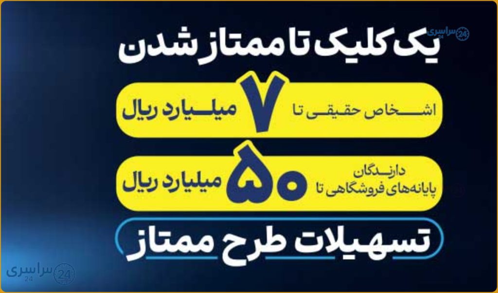 پرداخت وام ۳۰۰ میلیونی تا ۵ میلیاردی با نرخ سود ۴ تا ۲۳ درصد / طرح ممتاز تجارت