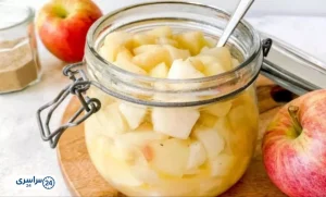 طرز تهیه کمپوت سیب بدون شکر رژیمی + کمپوت سیب کم کالری