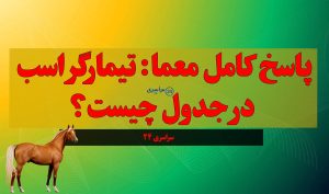 پاسخ کامل معما: تیمارگر اسب در جدول چیست؟