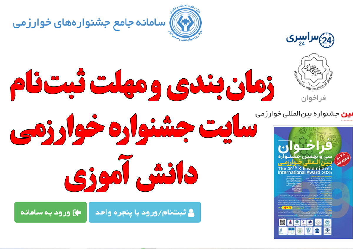 سایت جشنواره خوارزمی دانش آموزی + شرایط شرکت و جوایز |‌نتایج