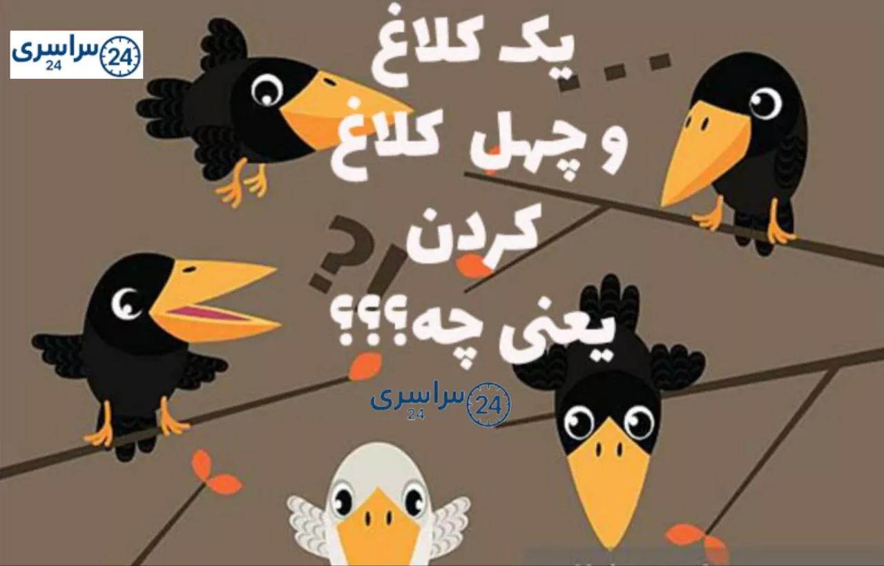معنی ضرب المثل " یک کلاغ چهل کلاغ " + حکایت و کاربرد