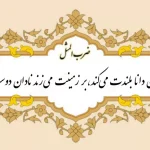 معنی اصلی ضرب المثل " دشمن دانا بلندت میکند بر زمین میزنتت نادان دوست " + حکایت