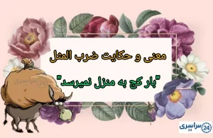 معنی و حکایت ضرب المثل "بار کج به منزل نمیرسد" + انشا