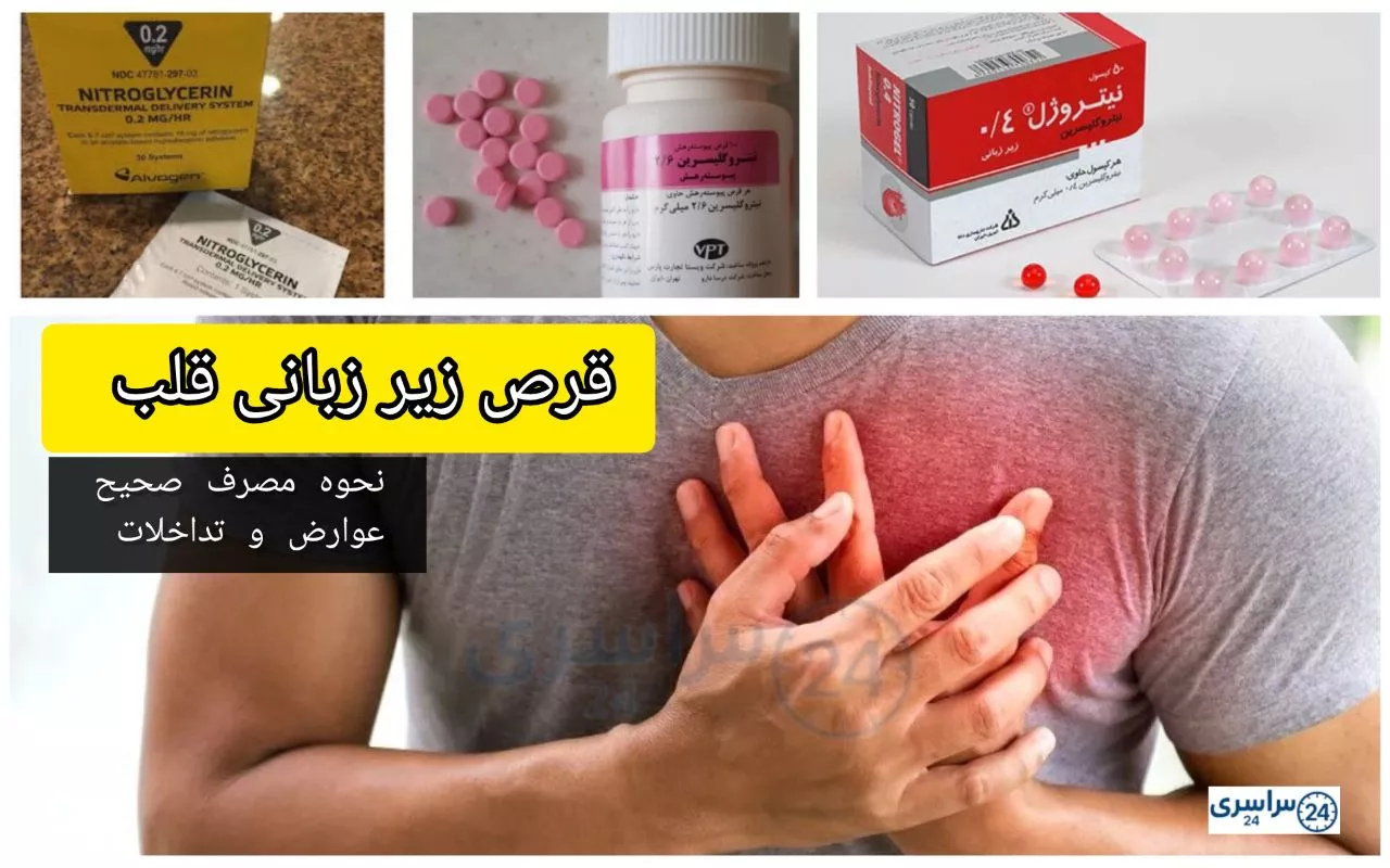 قرص زیر زبانی قلب + نحوه مصرف صحیح ، عوارض و تداخلات دارویی