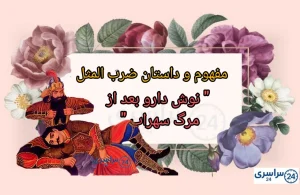 تحلیل و مفهوم ضرب المثل " نوش دارو بعد از مرگ سهراب " + داستان و شعر