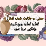 ضرب المثل قطره قطره جمع گردد وانگهی دریا شود + ارتباط با راز موفقیت بازرگان