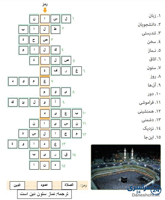 ترجمه عربی هفتم درس دوم