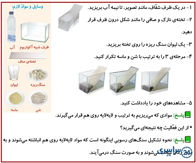 جواب فعالیت صفحه 51 درس 6 علوم چهارم