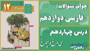 پاسخ سوالات درس چهاردهم فارسی دوازدهم سی مرغ و سیمرغ