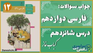 پاسخ سوالات درس شانزدهم فارسی دوازدهم کباب غاز