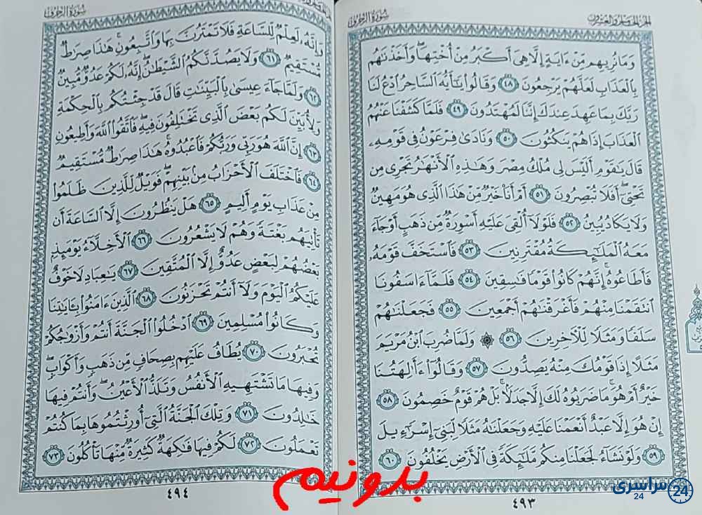 پاسخ دقیق استخاره با قرآن مجید صفحه 493