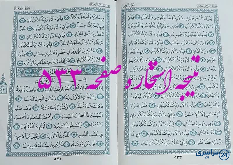 پاسخ استخاره ص 533 قران