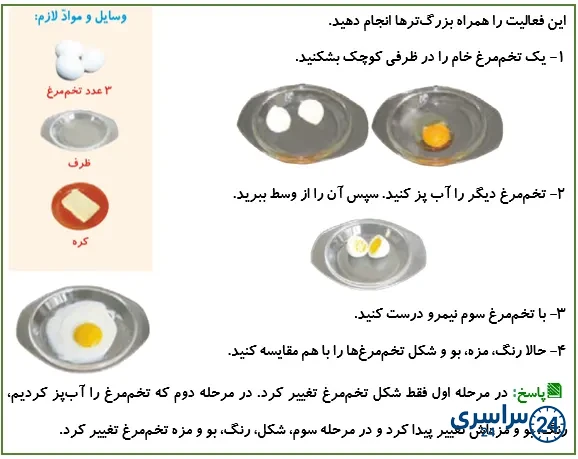جواب فعالیت صفحه 11 علوم پنجم