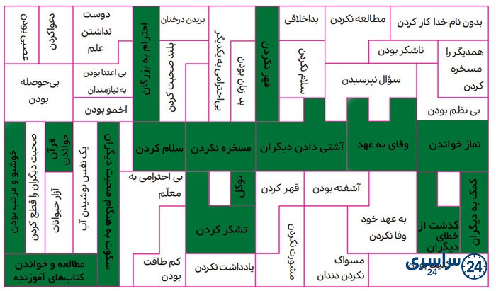 کامل کنید صفحه 41 هدیه پنجم