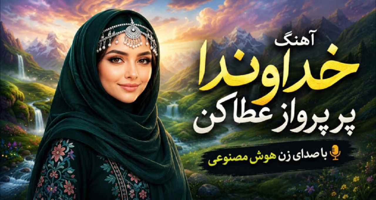 آهنگ خداوندا پر پرواز عطا کن با صدای زن هوش مصنوعی