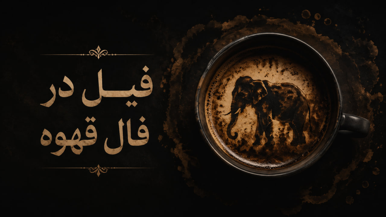 فیل در فال قهوه