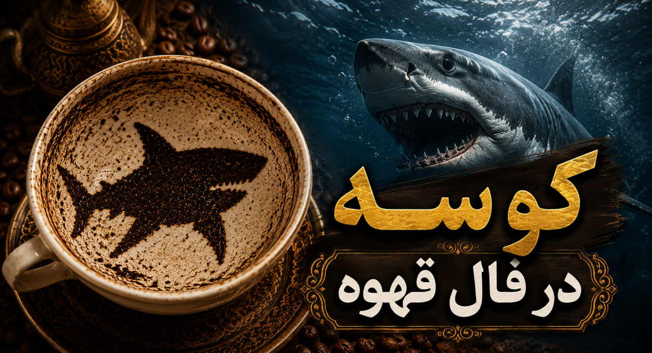 کوسه در فال قهوه