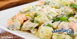 مواد لازم برای تهیه سالاد الویه مجلسی