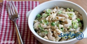 مواد لازم برای تهیه سالاد ماکارونی با تن ماهی
