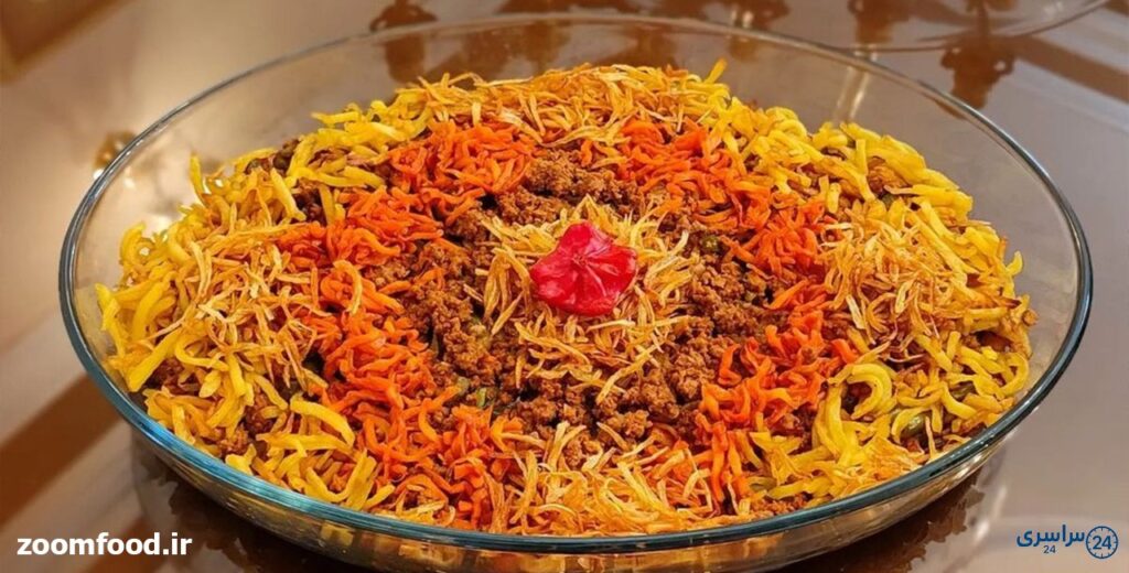 طرز تهیه سالاد قفقازی با مرغ و قارچ