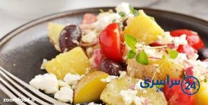 طرز تهیه سالاد یونانی با سیبزمینی