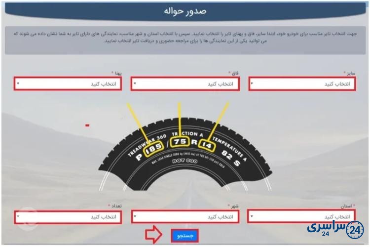 ثبت نام لاستیک دولتی در سامانه مرحله پنجم