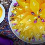 طرز تهیه مسقطی زعفرانی با نشاسته ذرت