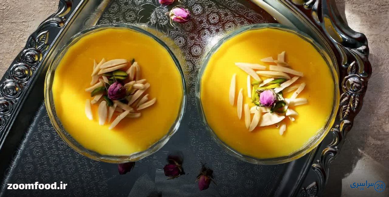 طرز تهیه نشاسته با آب و زعفران
