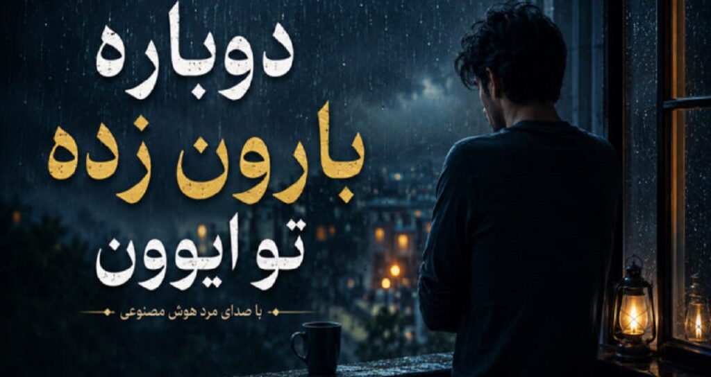 آهنگ دوباره بارون زده تو ایوون هوش مصنوعی با صدای مرد و زن ترند اینستا با کیفیت 320، پخش آنلاین