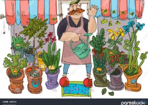 عکس گل فروش کارتونی