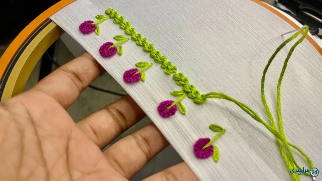 عکس آموزش گلدوزی