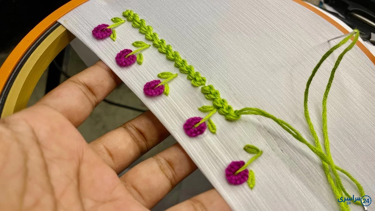 عکس آموزش گلدوزی