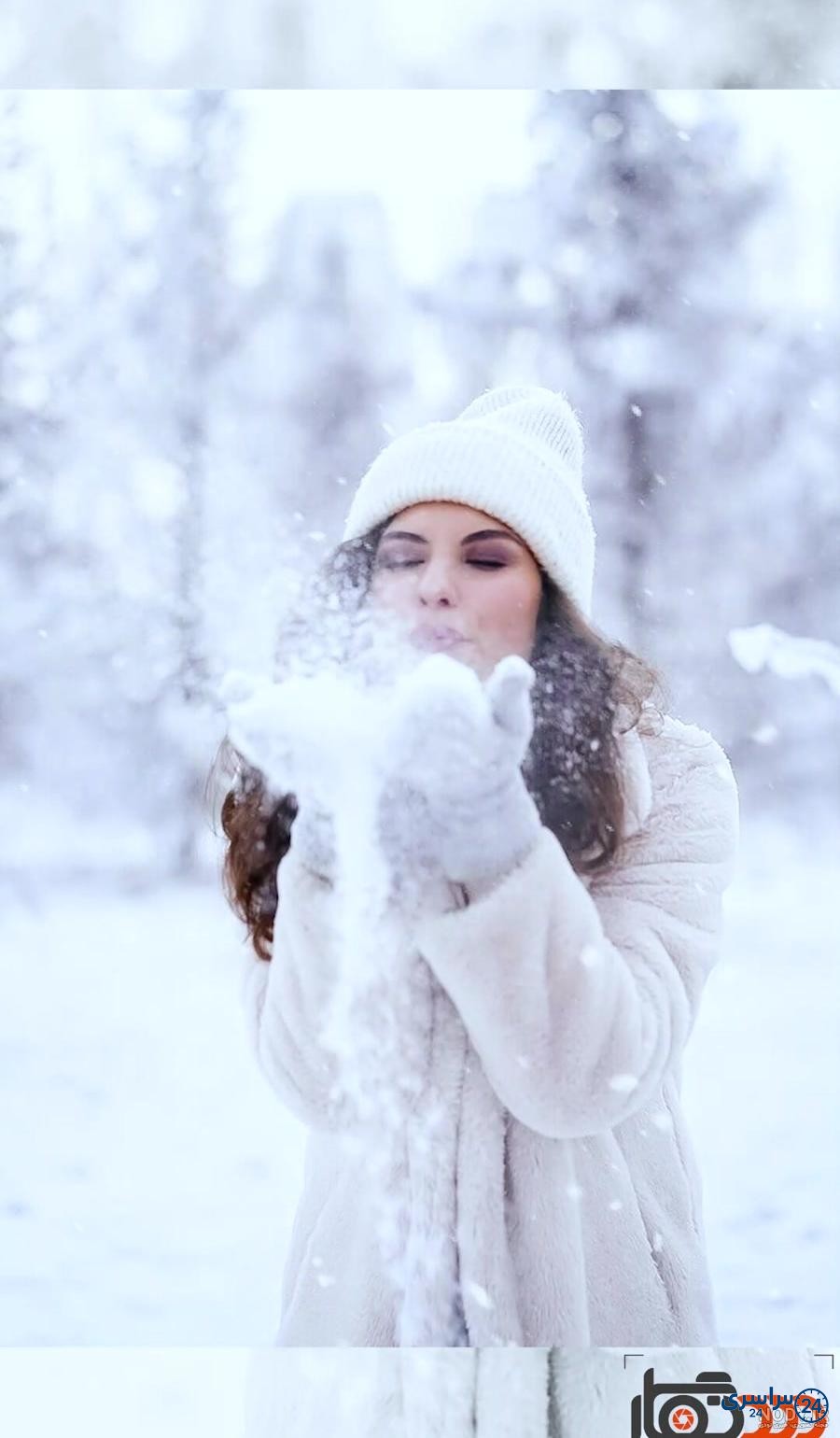 ایده ژست عکس تو برف