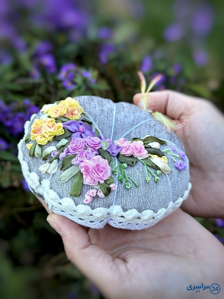 عکس آموزش گل روبانی