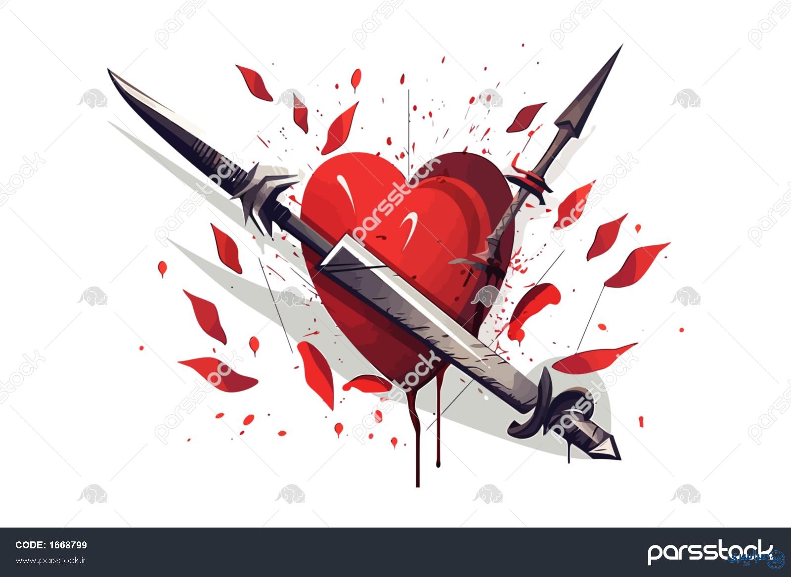 عکس قلب شکسته