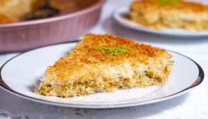 طرز تهیه دسر کادایف ترکیه ای | با محلبی و پنیر